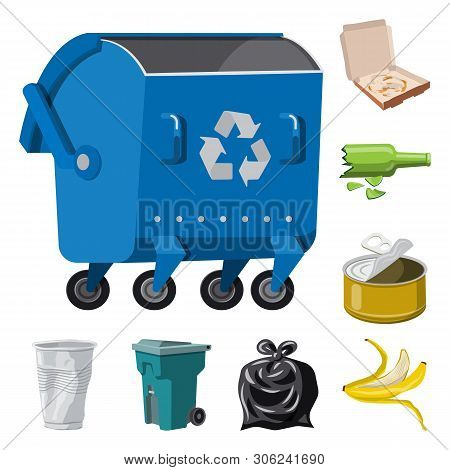 Vector Design Of Environment  And Waste Symbol. Set Of Environment  And Ecology Vector Icon For Stoc