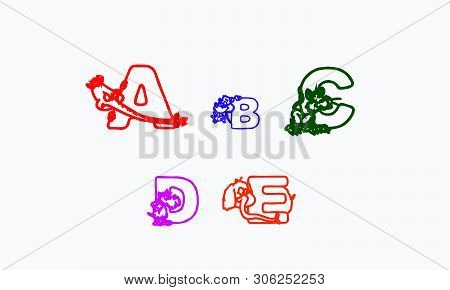 This Is The Image Of Coloring Book Cartoon Abcd Letters