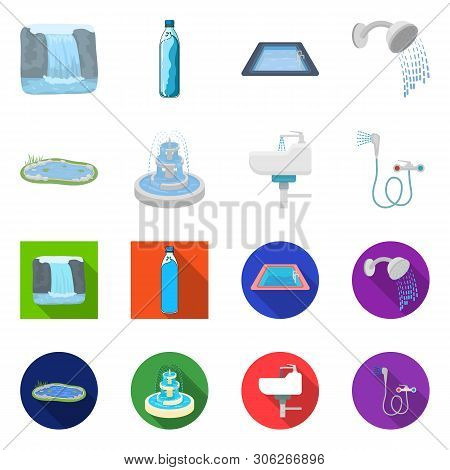 Vector Illustration Of Water And Drop Icon. Set Of Water And Splash Stock Vector Illustration.