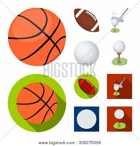 Vector Illustration Of Ball And Soccer Icon. Collection Of Ball And Basketball Stock Vector Illustra