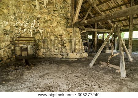 National Historic Saugus Iron Works About 10 Miles From Boston In Saugus, Massachusetts. Site Of The