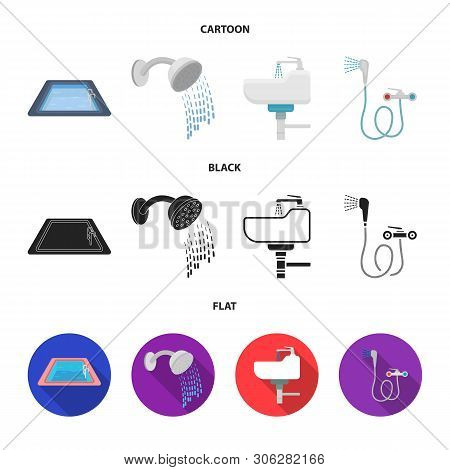 Vector Design Of Water And Drop Sign. Set Of Water And Splash Vector Icon For Stock.