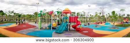 Bangkok, Thailand - June 11: Unnamed Local Residents Enjoy Recreation At Newly Opened Phirom Park In