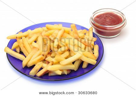 Pommes de terre sur la plaque d'immatriculation bleue