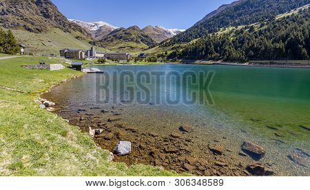 Very Nice Valley From Spain, Mountain Pyrenees (name Vall De Nuria)