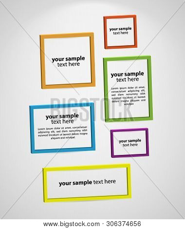 Colorful 3d Borders For Text Or Photos