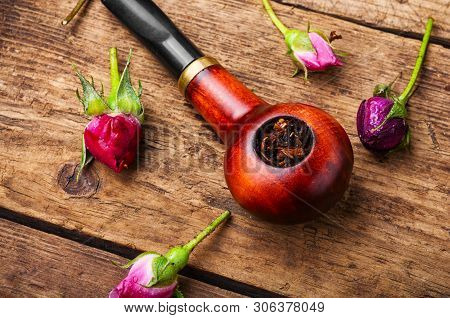 Smoking Rose-flavored Tobacco
