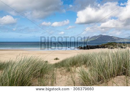 Portsalon Beach In Donegal Ireland At Low Tide.