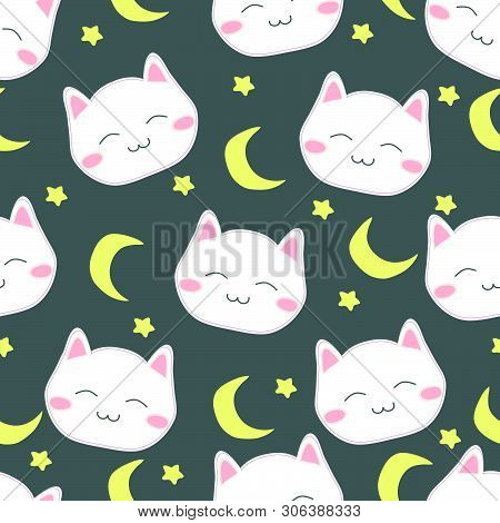Cute Cat Seamless Pattern