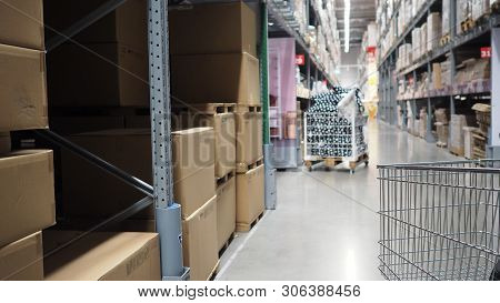 Warehouse Large Storage Or Cargo For Distribution.
