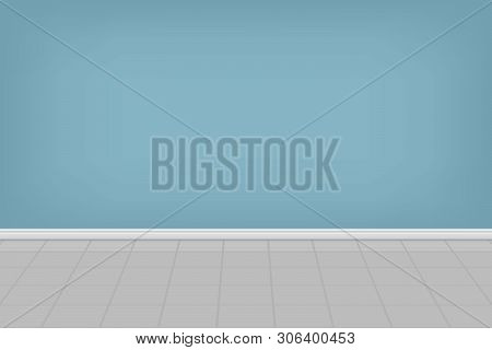 Empty Laundry Room Background Vector Illustration . Template For Your Design