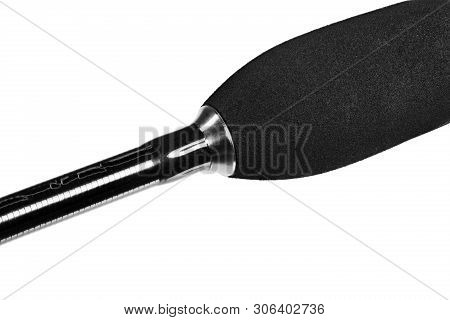 Butt Cap Part Of Profeccional Custom Rod, Spinning Isolated On White.