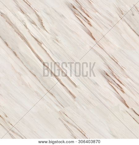 Luxury Light Beige Murble Texture, With Brown Lines. Seamless Square Background, Tile Ready.