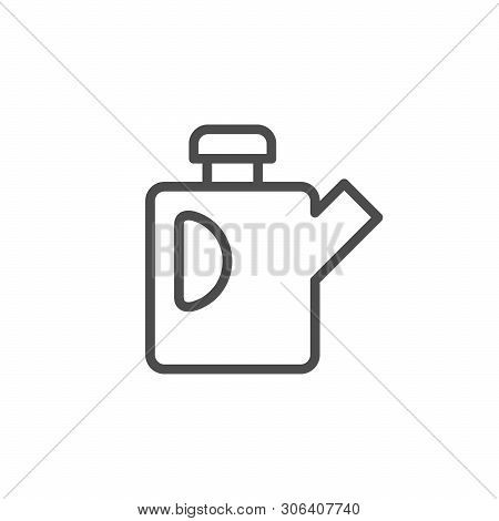 Paintball Hauler Line Outline Icon Isolated On White. Vector Illustration
