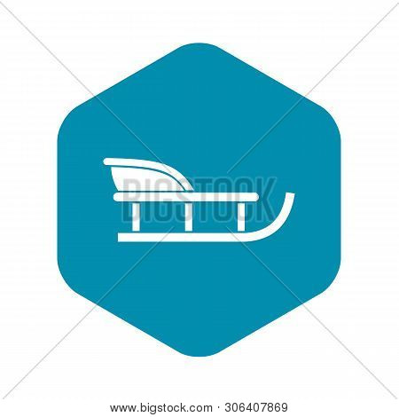 Sled Icon In Simple Style On A White Background Vector Illustration