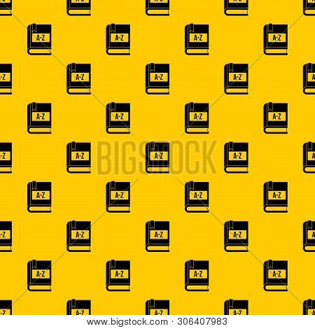 Dictionary Book Pattern Seamless Vector Repeat Geometric Yellow For Any Design