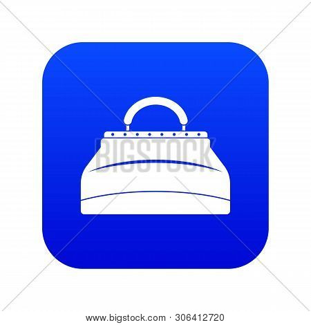 Carpetbag Icon Digital Blue For Any Design Isolated On White Vector Illustration