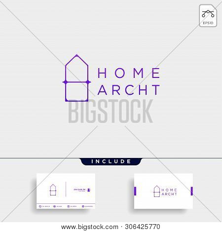 Home Architect Logo Minimalis Design Vector Icon Element
