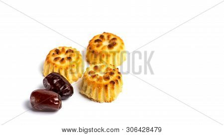 Cookies With Dates Isolated On White Background