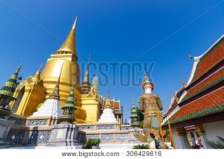 Bangkok Thailand :- Feb 2, 2018:- Wat Phra Kaew ,temple Of The Emerald Buddha ,full Official Name Wa
