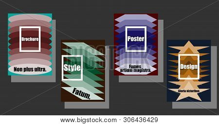 A Set Of Modern Abstract Cover Design . Cover Design Template For The Decoration Presentation, Broch