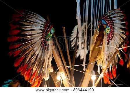 Attributes Of Native American Culture At A Native American Festival