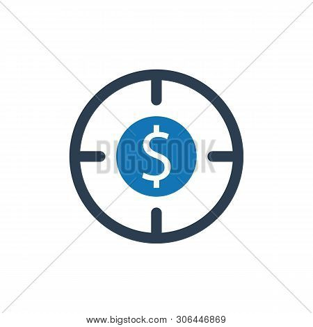 Beautiful, Meticulously Designed Target Money Invest Icon