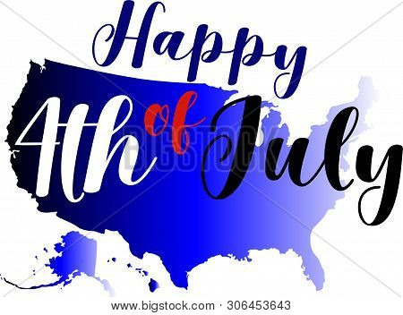 Happy 4th Of July. Vector Illustration. Independence Day.