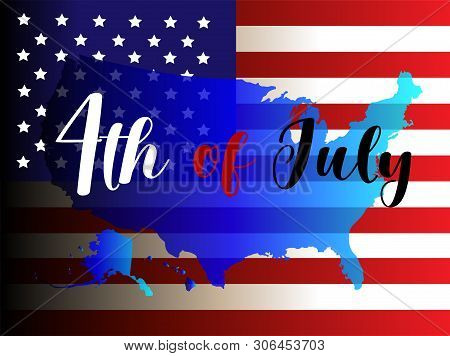 4th Of July. Vector Illustration. Happy Independence Day.