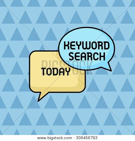 Text Sign Showing Keyword Search. Conceptual Photo Using Word Or Term To Look Correct Subject Associ