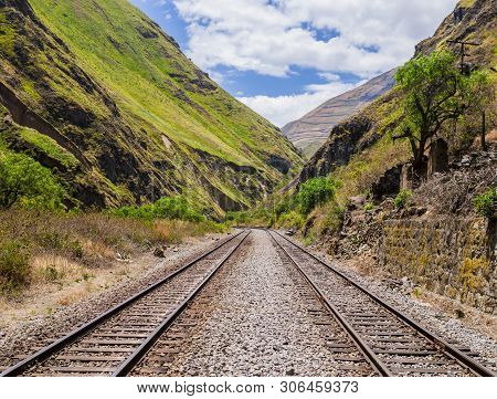 Perspective View Of Devil's Nose Train Tracks, Alausi, Ecuador