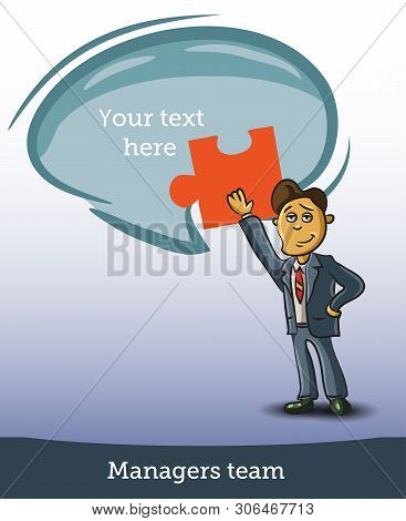 Business Person Juggles Jigsaw Puzzle Pieces To Find Solution His Problems Isolated On White Backgro