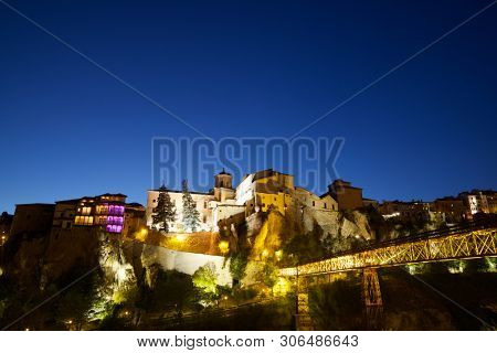 Buildings known as Casas Colgadas in Cuenca, Castilla La Mancha, Spain.