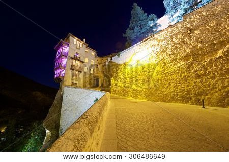 Buildings known as Casas Colgadas in Cuenca, Castilla La Mancha, Spain.