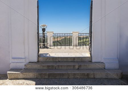 Cabildo Square Arch And Viewpoint, Arcos De La Frontera, Cadiz, Andalusia, Spain