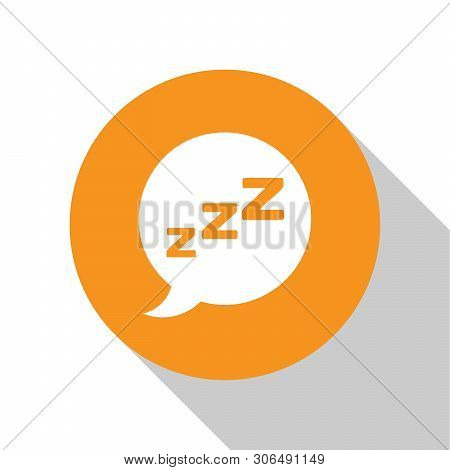 White Speech Bubble With Snoring Icon Isolated On White Background. Concept Of Sleeping, Insomnia, A