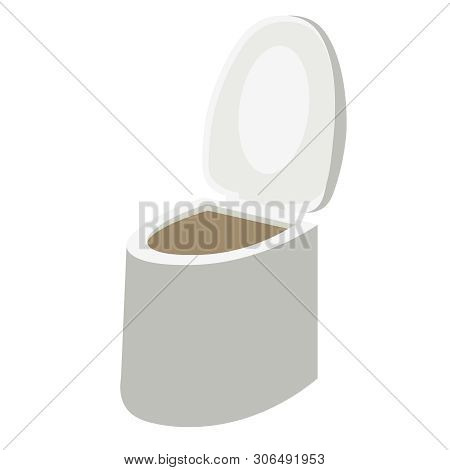 Bio Toilet Flat Illustration. Technology And Everyday Objects Series.