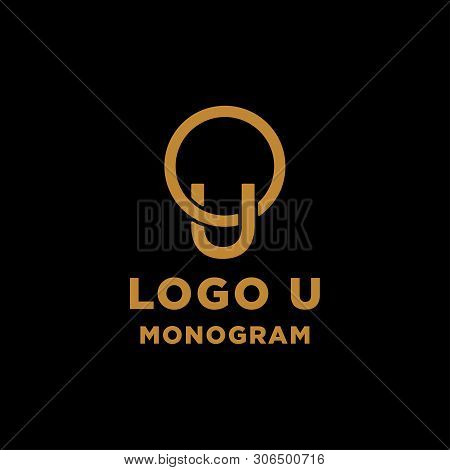 Luxury Initial U Logo Design Vector Icon Element Isolated