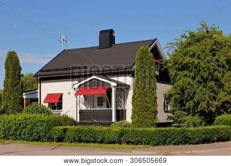 Two Storey Single Family House Exterior View.