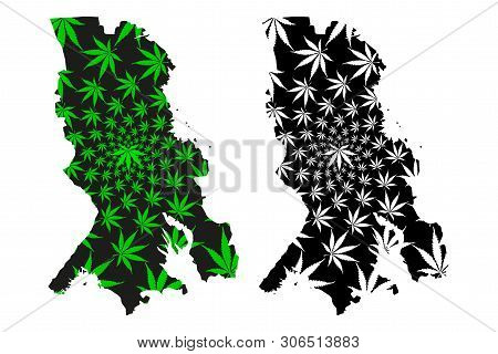 Karelia (russia, Subjects Of The Russian Federation, Republics Of Russia) Map Is Designed Cannabis L