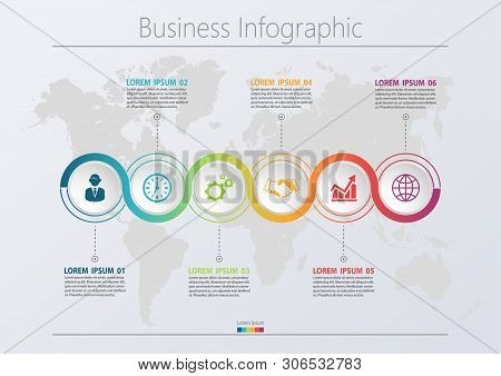 Business Data Visualization. Timeline Infographic Icons Designed For Abstract Background Template Mi