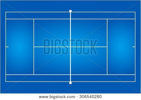 Tennis Court Background Vector Illustration Pattern Template