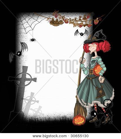 Pozadí s čarodějnice halloween