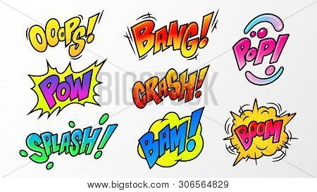 Comic Book Explosions Speech Bubble Correction Set