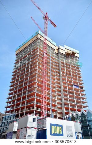 Warsaw, Poland. 15 June 2019. Construction Of The Widok Towers Office Building.