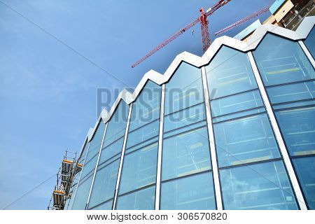 Warsaw, Poland. 15 June 2019. Construction Of The Widok Towers Office Building.