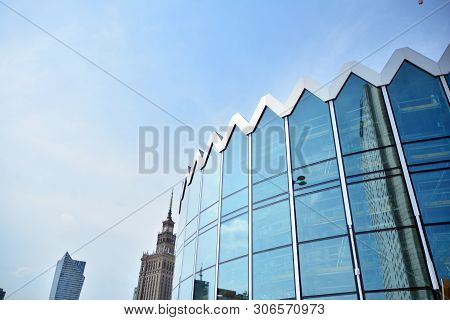 Warsaw, Poland. 15 June 2019. Construction Of The Widok Towers Office Building.