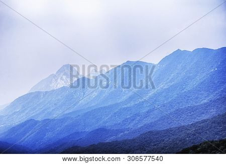 The Mountainous Area And Landscape Of Songshan Or Mount Song In Henan Province China On A Sunny Day.