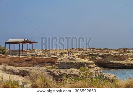 View Of The Illeta Dels Banyets In Wich They Are Archeological Remains Of A Fish Farm Of The Roman E