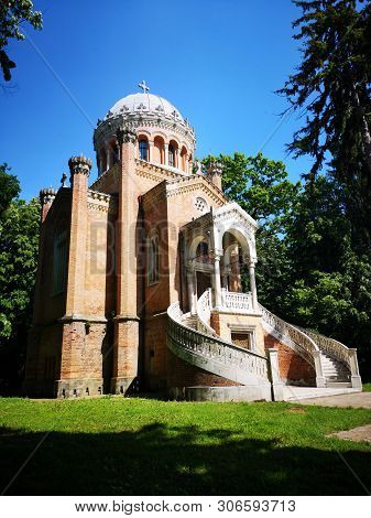 Sfanta Treime Chapel At The Stirbey Palace, In Buftea - Romania - Has A Gothic Architecture And By T